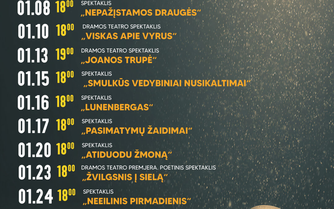 Sausio mėnesį susitikime teatre!